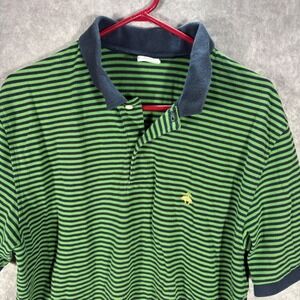 Brooks Brothers 346 Polo Shirt Striped Golf Casual Short Sleeve‎ Green L